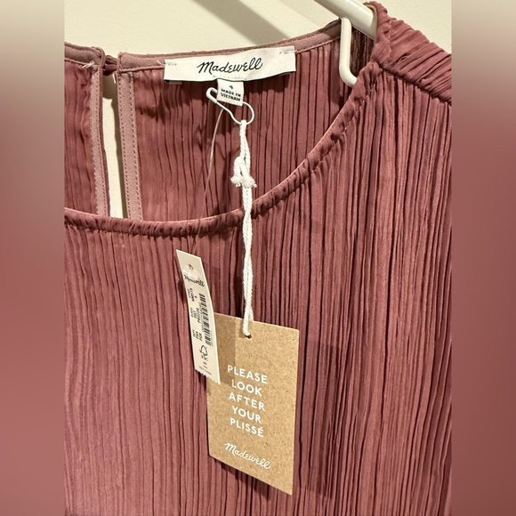 Madewell NWT Plisse Mini Dress - Picture 6 of 7